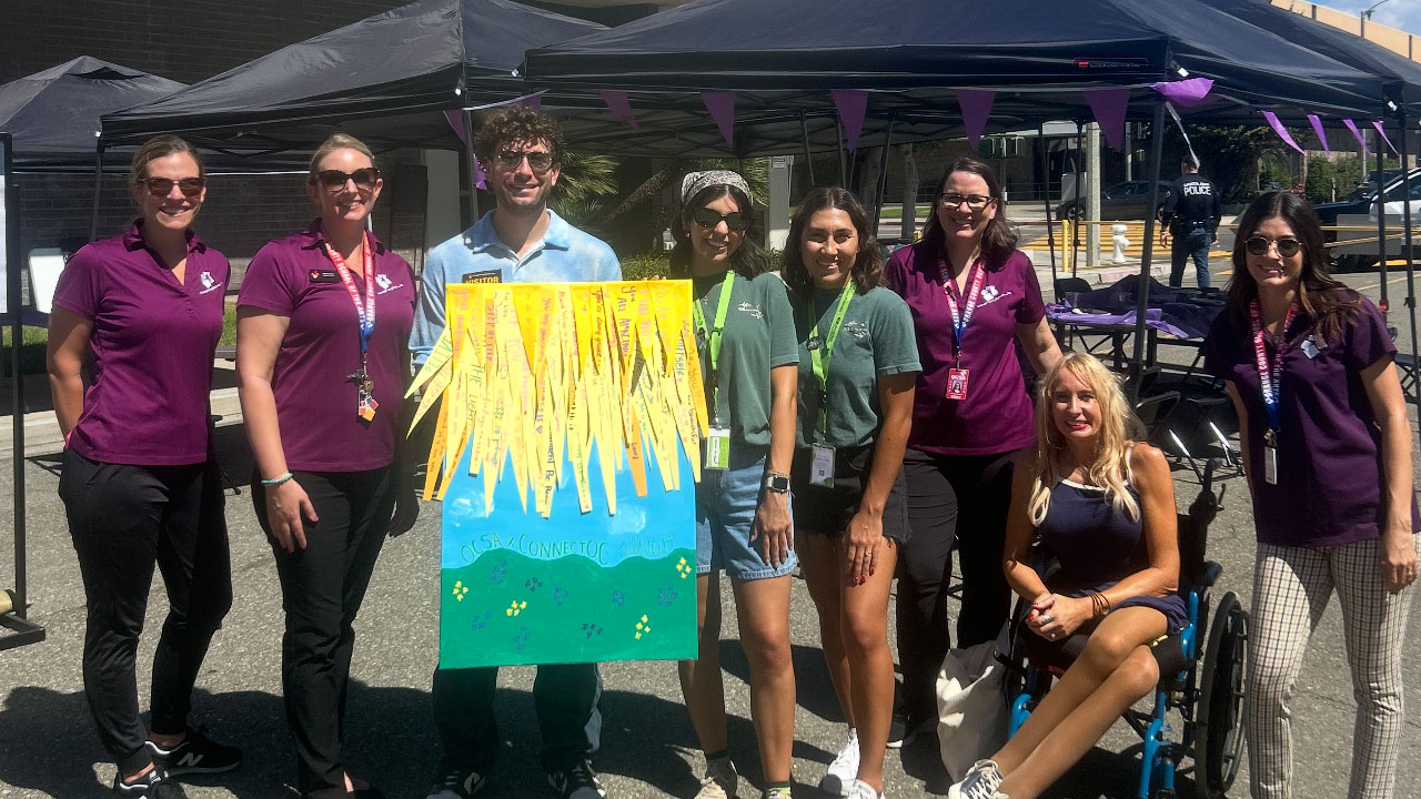 Orange County School of the Arts students participating in a wellness activity